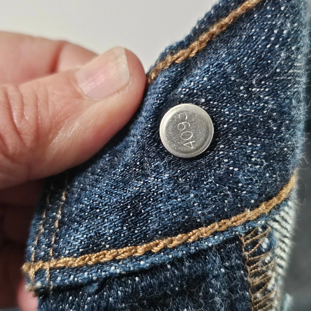 Levis 501 Mens Straight Leg Jeans Dark Wash Indigo Button Fly 36x34 Denim NWOT - Picture 4 of 11
